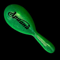 7" Green Plastic Glitter Maraca